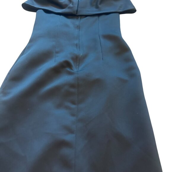 Victor Costa Vintage Black Off-Shoulder Sheath Dress Flower Size 14 Women's - Picture 12 of 16